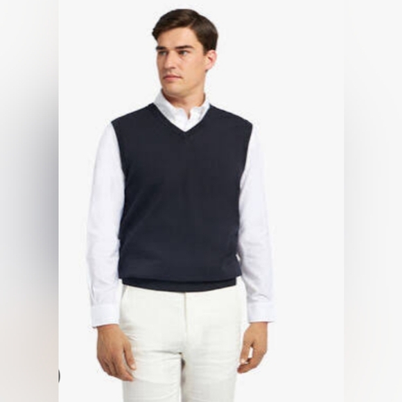 Brooks Brothers Other - BROOKS BROTHERS Supima Cotton Pullover Vest In Navy Blue |L